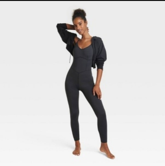 Joylab women's bodysuit jumpsuit unitard - black - size Small - New - Picture 2 of 3